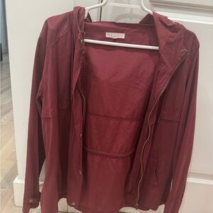 La Hearts Red Utility Jacket Lightweight Casual